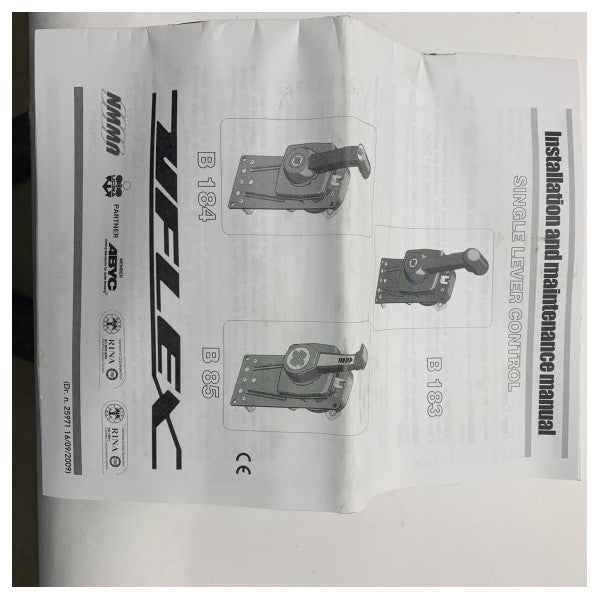 Контрол на двигателя Uflex B310CH със страничен монтаж и хромирана облицовка