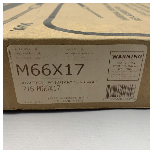 Uflex ユニバーサル M66 舶用ロータリーステアリングケーブル � Uflex、Teleflex、Morse ヘルメットシステム用の耐久性のあるステンレススチール製交換品