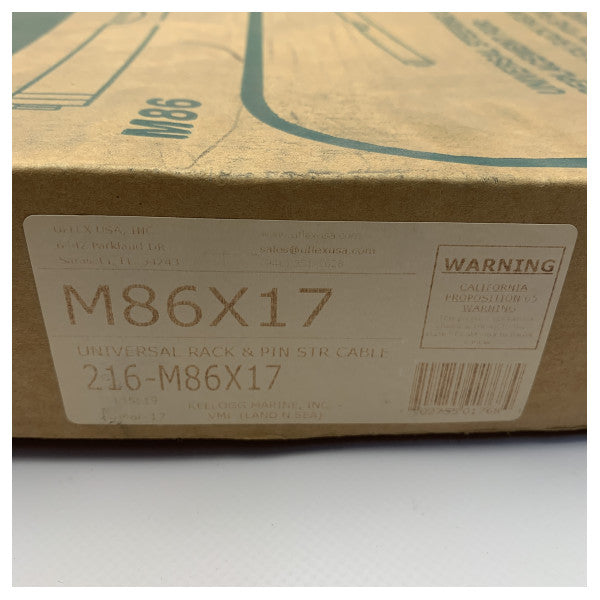 Uflex Универсален морски кормилен кабел M86 за кормилни системи със зъбни колела � Издръжлива подмяна от неръждаема стомана