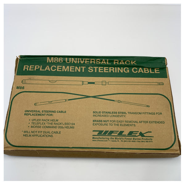 Uflex Универсален морски кормилен кабел M86 за кормилни системи със зъбни колела � Издръжлива подмяна от неръждаема стомана