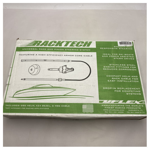 UFLEX Racktech Rack & Pinion Steering System for Power Assisted Marine Boats ��� Durable, Easy Install, Corrosion-Resistant
