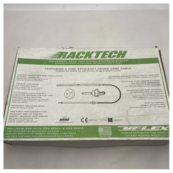 UFLEX Racktech Rack & Pinion Steering System for Power Assisted Marine Boats ��� Durable, Easy Install, Corrosion-Resistant