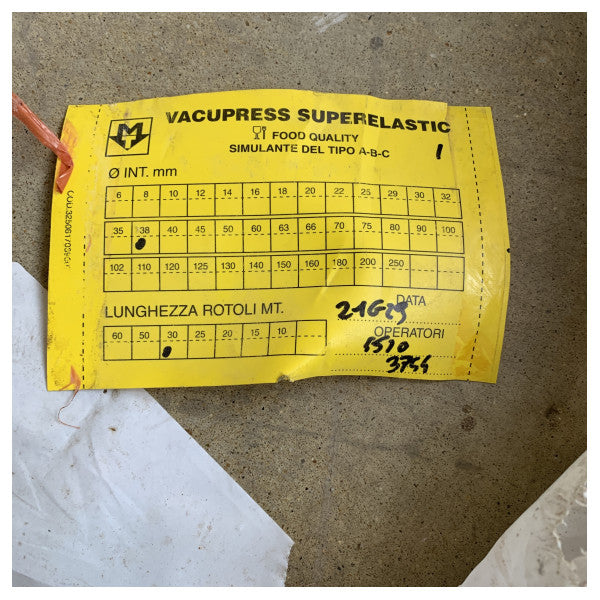 Vacupress Superelastic 38mm marinslang 30m - flexibel, hållbar och livsmedelsklassad vakuumslang för vätsketransport