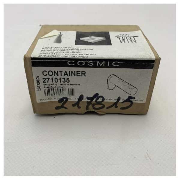 Porta spazzolini Cosmic Chrome 2710135 - Organizzatore da bagno in metallo resistente alla ruggine per ambienti marini e umidi