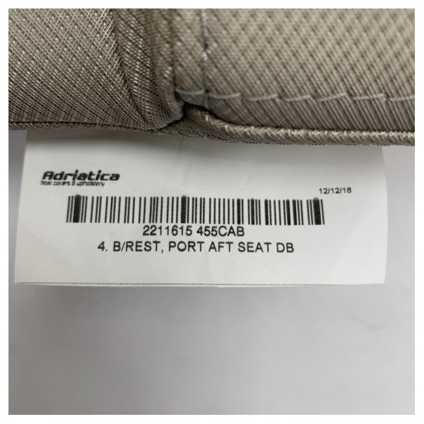 Quicksilver Activ 455 Cabin Bagbord Bageste Sæde Rygstøtte Pude Brun - 2211615