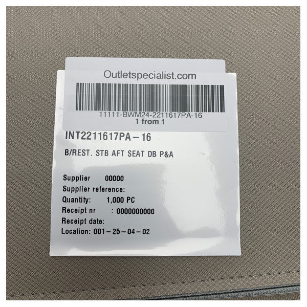 وسادة ظهر مقعد الكابينة Quicksilver 455 للجانب الأيمن المقعد الخلفي - 2211617PA-16