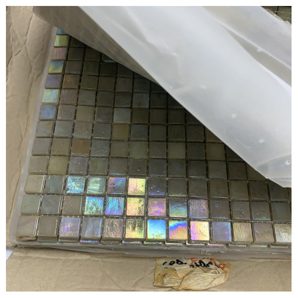 High-Quality Iridescent Glass Mosaic Tiles for Marine Walls and Floors - Waterproof, Corrosion-Resistant, Easy Installation