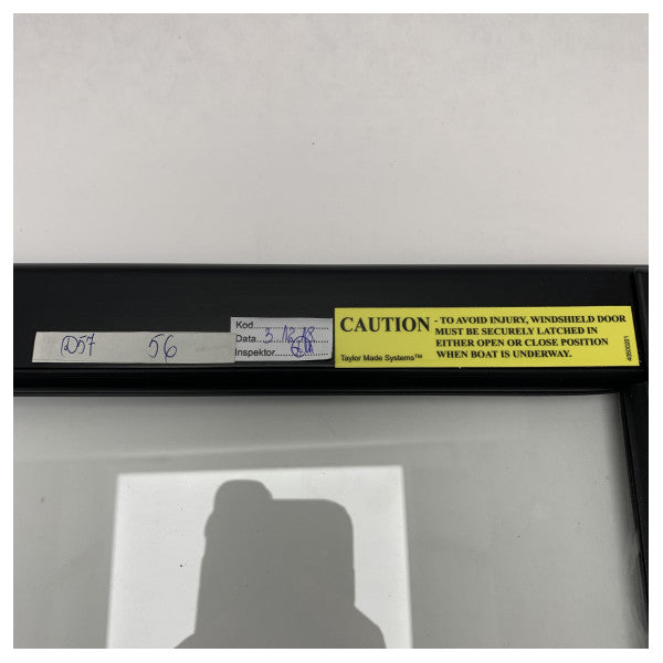 Quicksilver and Uttern Central Black Opening Windshield for D57 and Q595 - D57/595CRCTR