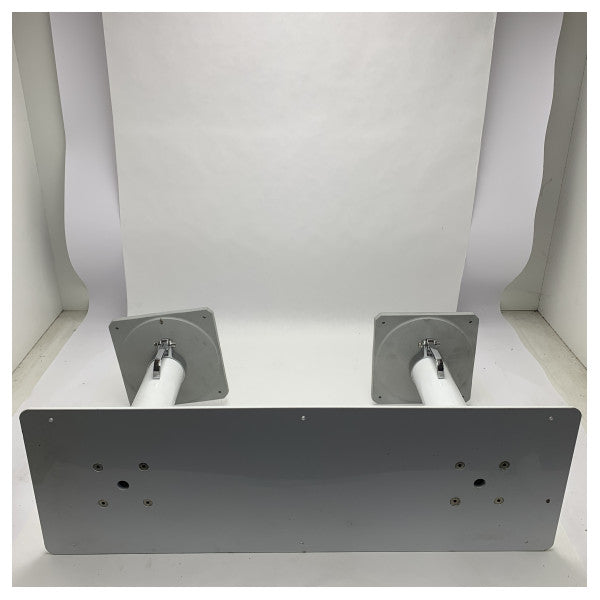 Besenzoni T138 MGF pedestal de mesa com apoio duplo a gás branco