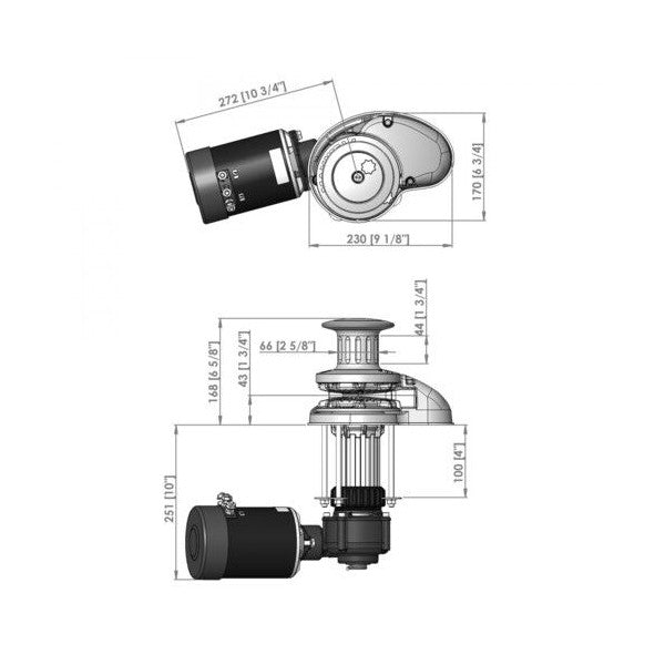 Maxwell P102578 RC10 10 mm verricello elettrico in acciaio inossidabile 24V