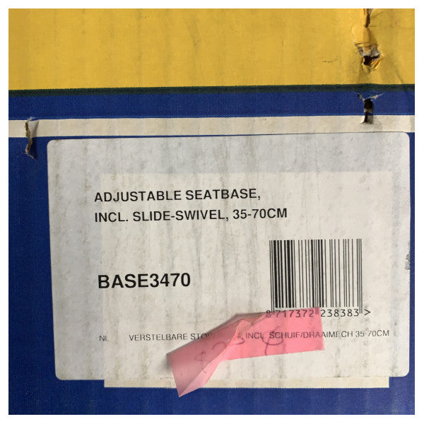 Регульований алюмінієвий підпірний стовпчик Vetus BASE3470 для сидіння 35 до 70 см