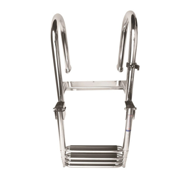 Vetus rustfrit stål teleskopisk bådtrappe - 4-trins foldbar svømmeplatformstrappe til både og yachter