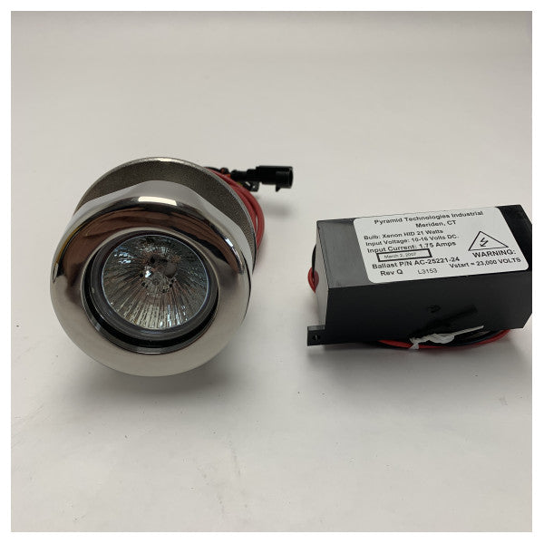 Vetus Su Altı Xenon Spot Işık 21W 12V - Paslanmaz Çelik Deniz Botu Işığı - USP1220X