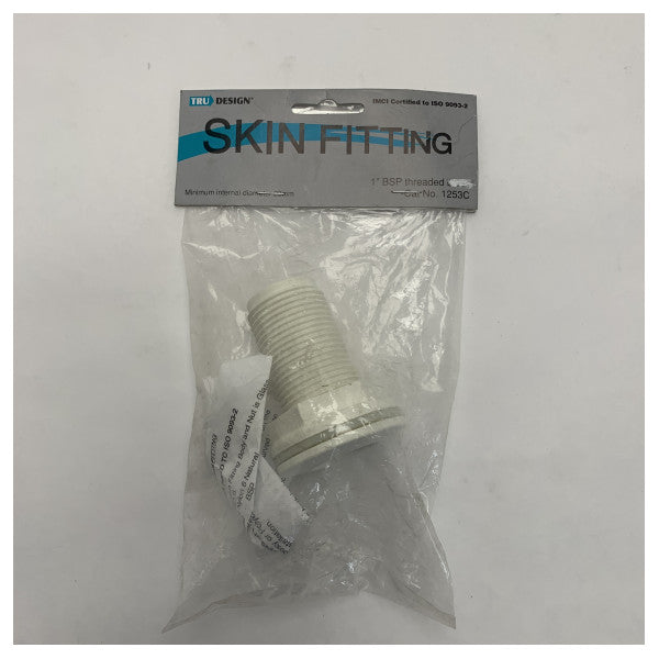 TruDesign Screwed Tru-Hull fitting white coated 1 inch - 1253C