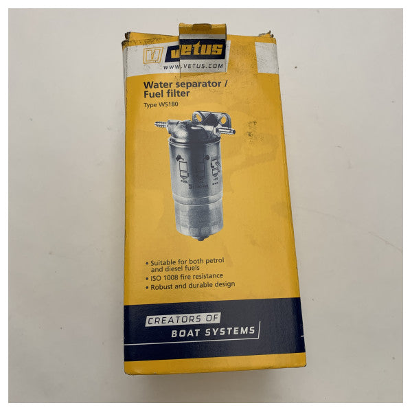 Vetus WS180 Морски филтър за отделяне на вода от гориво - Защита на дизелови и бензинови двигатели