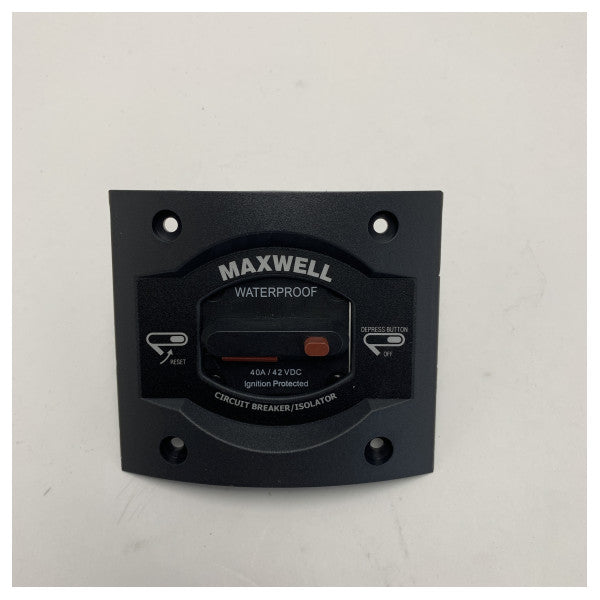 Maxwell P100789 40A 12/24V panel mount circuit braker