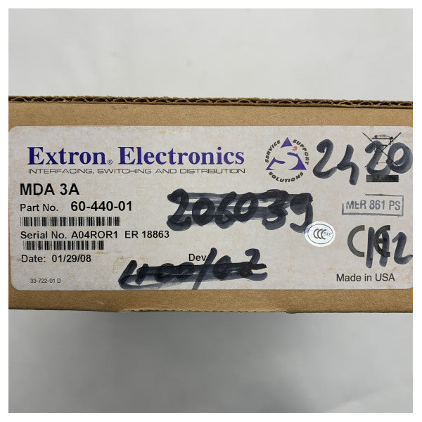 Extron MDA 3A RCA Audio Splitter - Ανθεκτικός Marine-Grade 1 είσοδος σε 3 εξόδους - 60-440-01