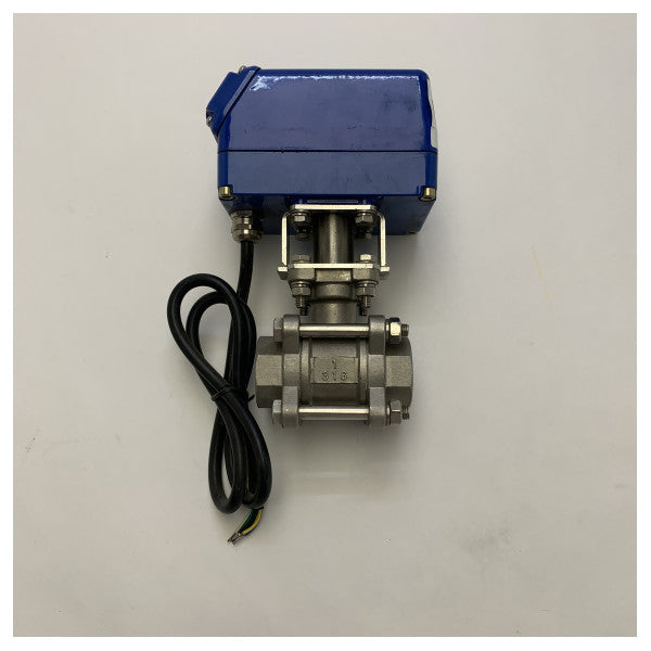 Vetus MV12A1 motorisierte Kugelhahn 12V IP67 marinegeeignet mit manueller Übersteuerung 1/2 Zoll