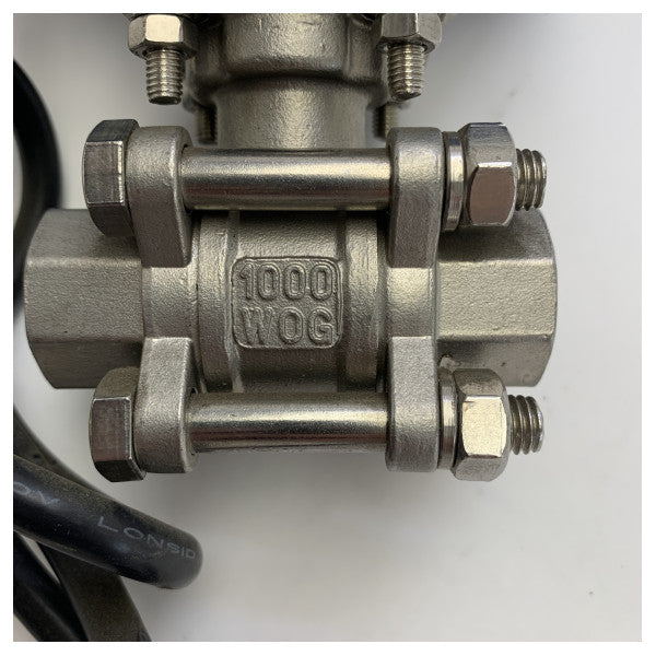 صمام كروي كهربائي بحري Vetus MV12A1/2 بجهد 12 فولت | فولاذ مقاوم للصدأ - MV12A1/2