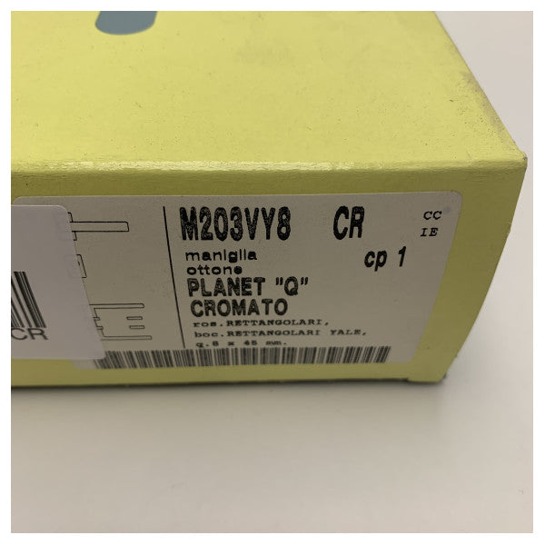 Olivari Planet Q Chrome Door Handle for Marine Use - Durable Brass Finish, Suitable for Yale Locks