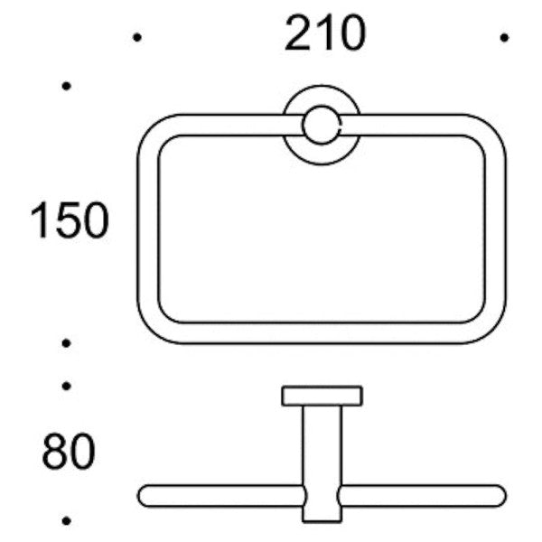Χρωμιωμένη βάση πετσετών από ανοξείδωτο χάλυβα Colombo W49310CR
