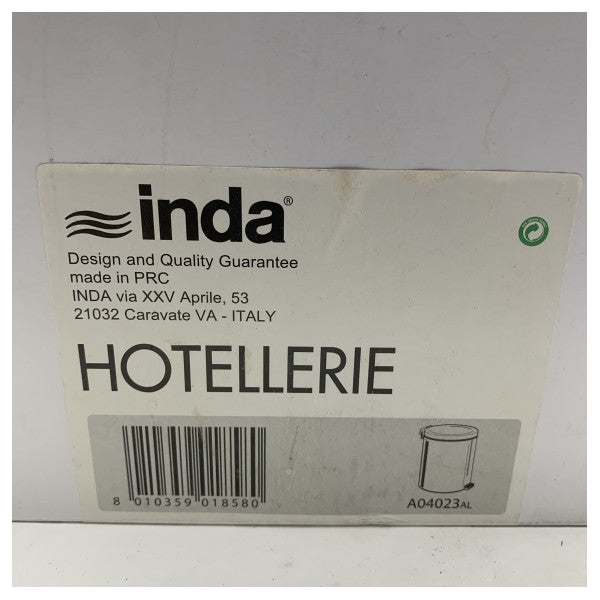 Inda A04023 cestino per rifiuti in acciaio inox dal design elegante