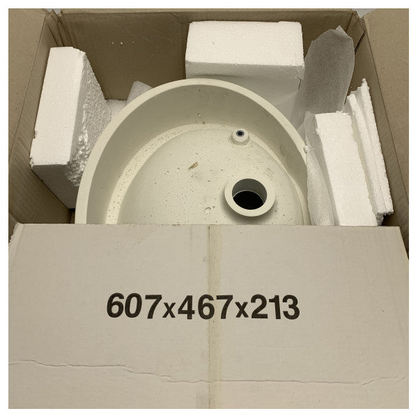 Lavandino ovale in resina di marmo marino - Lavandino durevole per bagno nautico e interni di nave