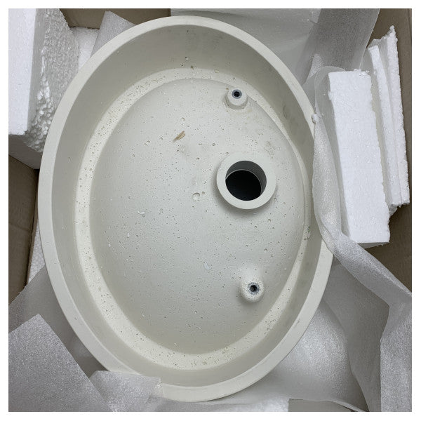 Lavandino ovale in resina di marmo marino - Lavandino durevole per bagno nautico e interni di nave