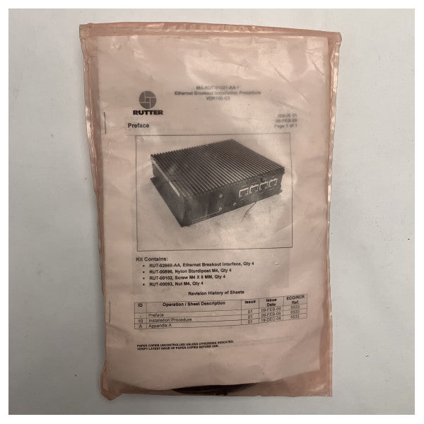 Kit de interface Ethernet Breakout da Rutter para ligações de rede marítimas fiáveis
