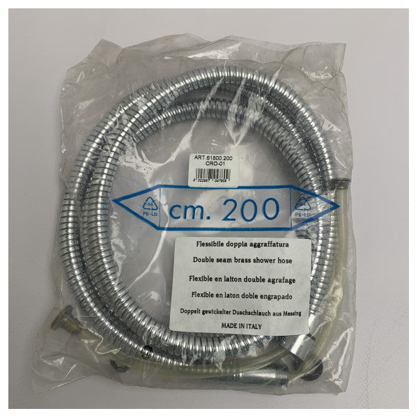 Flexible Chrome Plated Marine Shower Hose 2m ��� Corrosion Resistant for Boats and Yachts