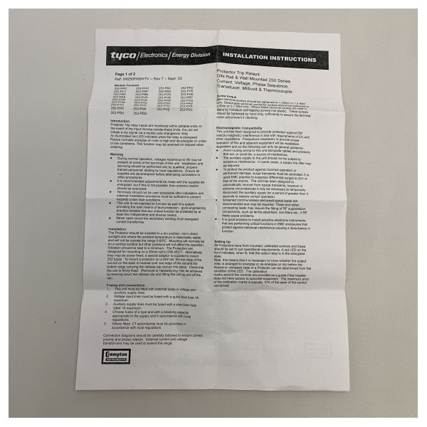 Crompton 252-PVRG-SCBX-C7 електронно реле за време