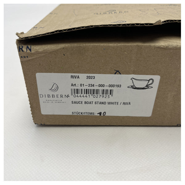 Dibbern Riva original sauce boat stand plate white - 01-234-000-000193