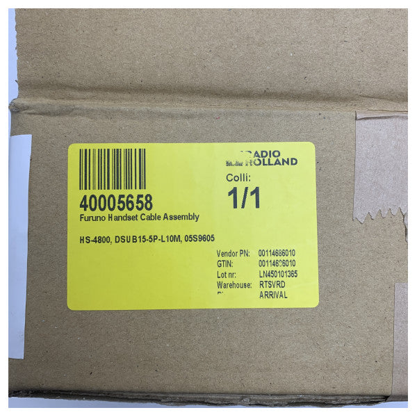 Кабелна асамблея за ръчен телефон Furuno HS-4800 10м Морска комуникация DSUB15-5P - 05S9605