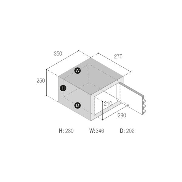 Vitrifrigo Elektronisk pengeskab med åbningsbar front - 2535CAS