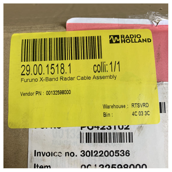 Furuno MJ-B24LPF0012 20M FR-8065 radar cable - 00132598000