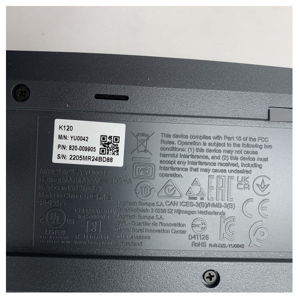 Logitech K120 Trådad USB-tangentbord svart