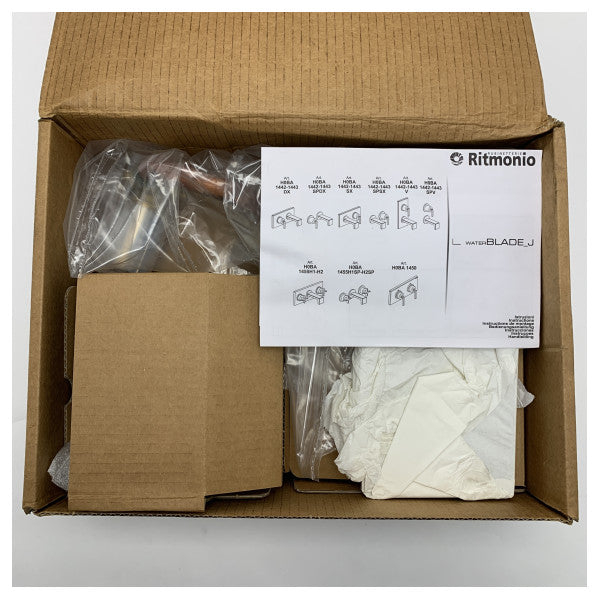 Chromowana, jednouchwytowa klapka z blokadą przepływu wody Ritmonio - H0BA1442DXCRL