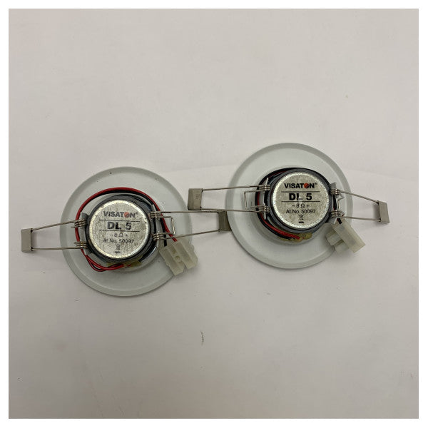 2x Głośnik sufitowy Visaton DL5 Marine - Kompaktowy 2-calowy głośnik 8 Ohm o wysokiej jakości dźwięku do wnętrz łodzi