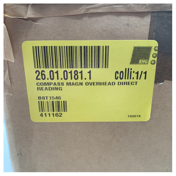 Raytheon Anschutz 32005 magnetisk overheadkompass 180 grader