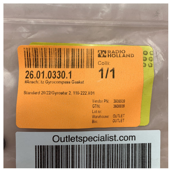 Raytheon Anschutz cayro pusula için conta seti - 110-222.X01