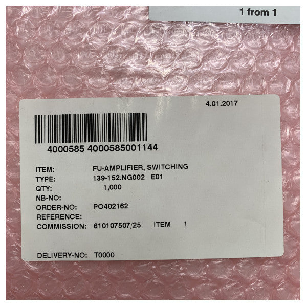 Raytheon Anschutz skifter FU-forstærker - 139-152.NG002