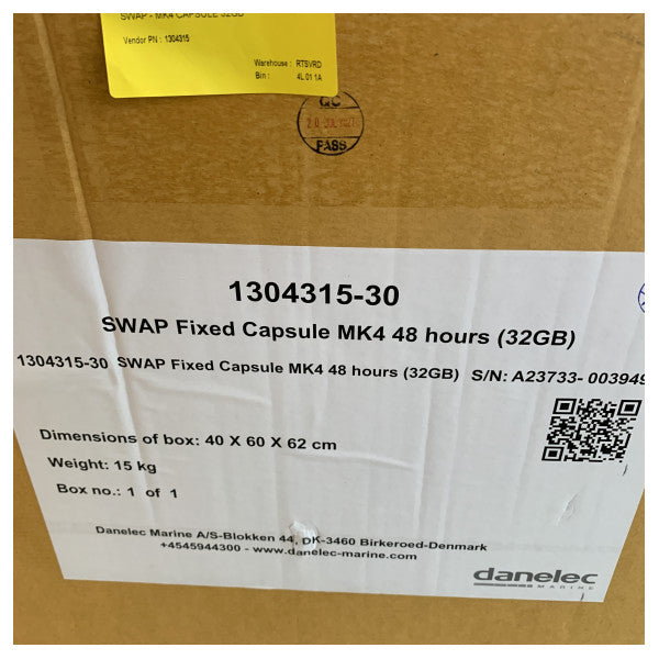 DANELEC Fixed Capsule MK4 48 horas 32GB excl beacon - unidad SWAP - 1304315-30