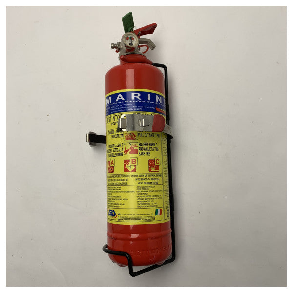 Marine Grade 1kg ABC Powder Fire Extinguisher - Compact, Durable & Certified for Boat Safety