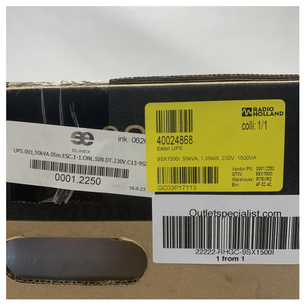 Eaton 9SX1500I UPS Power Supply - 1500VA/1350W Enerġija ta' taħt l-iskop ta' backup affidabbli