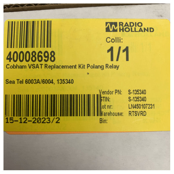 Cobham Sea Tel VSAT zamjenski komplet za relej 6003A/6004 Polang