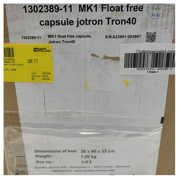 Danelec Float-free Κάψουλα MK1 48 ώρες - 1302389-11