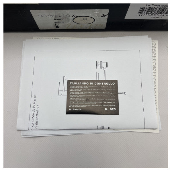 Gessi Rettangolo XL змішувач для умивальника запасні частини чорний 26101/299 - міцний змішувач для стічних вод з нержавіючої сталі для човнів