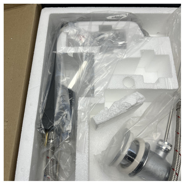 Gessi Rettangolo XL змішувач для умивальника запасні частини чорний 26101/299 - міцний змішувач для стічних вод з нержавіючої сталі для човнів