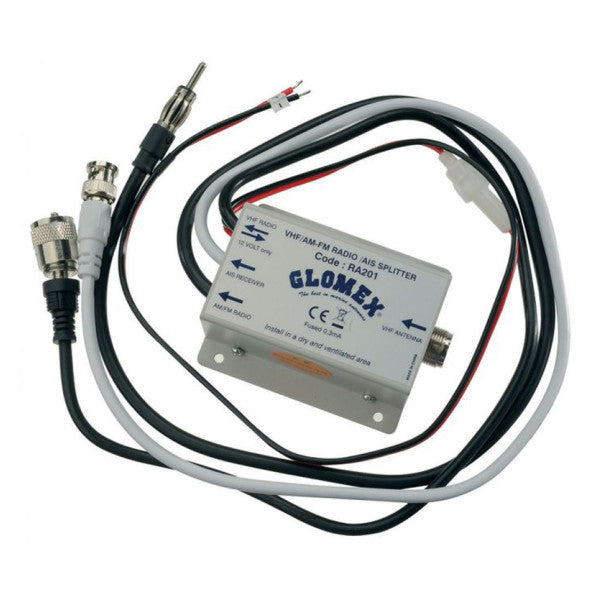 Glomex VHF AM FM Radio Splitter for Marine Use - RA201 � Distributeur de signaux durable et résistant aux intempéries pour bateaux et navires