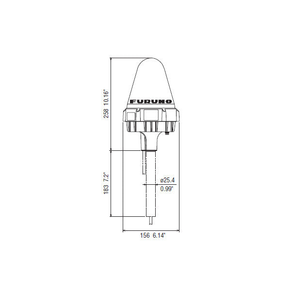 Unidad de Antena Furuno Mini-C FELCOM19 IC-119 - Antena de Comunicación Satelital Marina Confiable